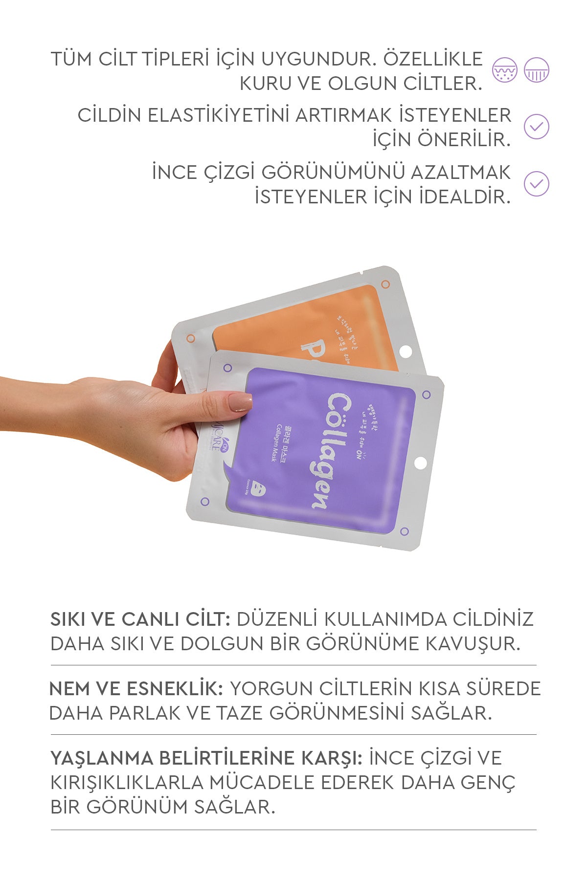 On Collagen Mask Kolajen Özlü Yüz Maskesi 10'lu