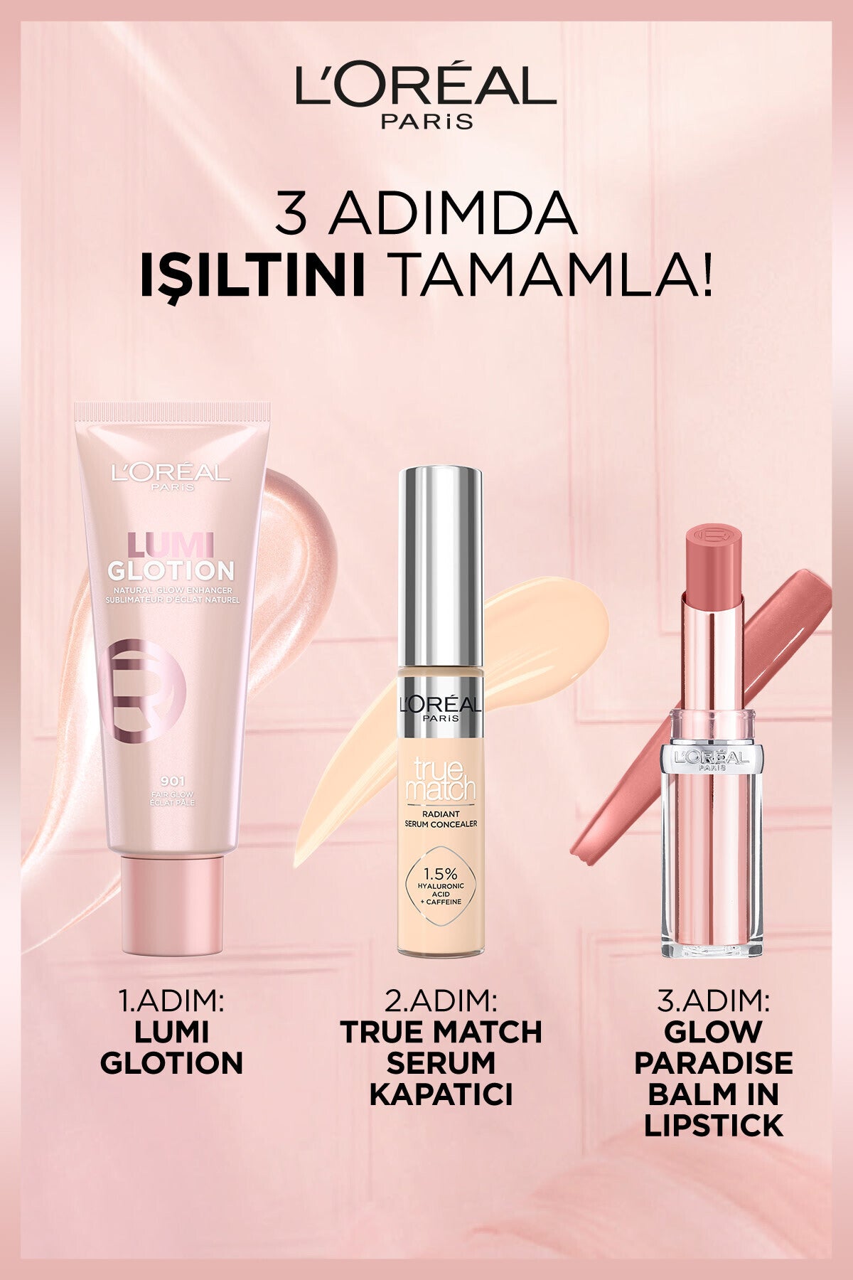 L'Oréal Paris Glotion All-In-One Doğal Işıltı Aydınlatıcı 902 Light Glow 40 ml 8