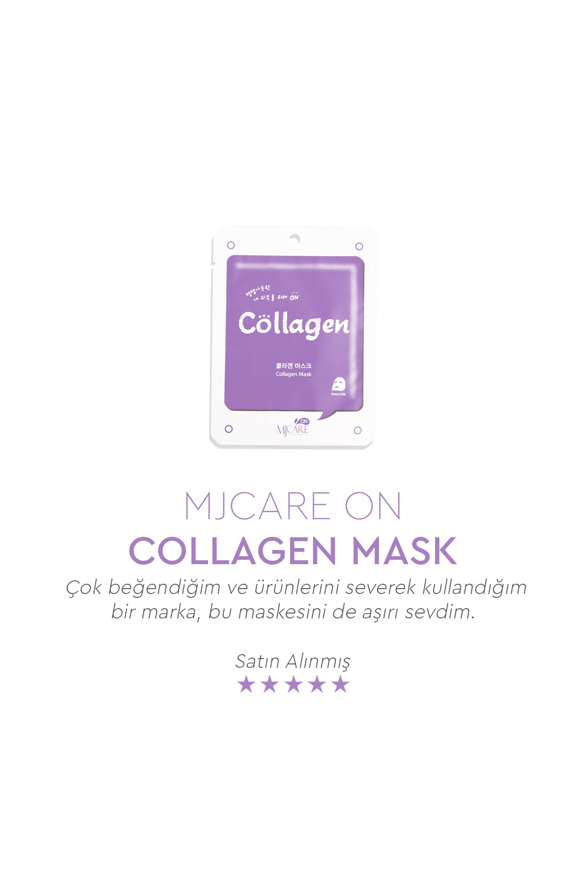 On Collagen Mask - Kolajen Özlü Yüz Maskesi 5'li