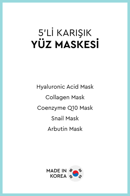 5'li Karışık Yüz Maskesi 2