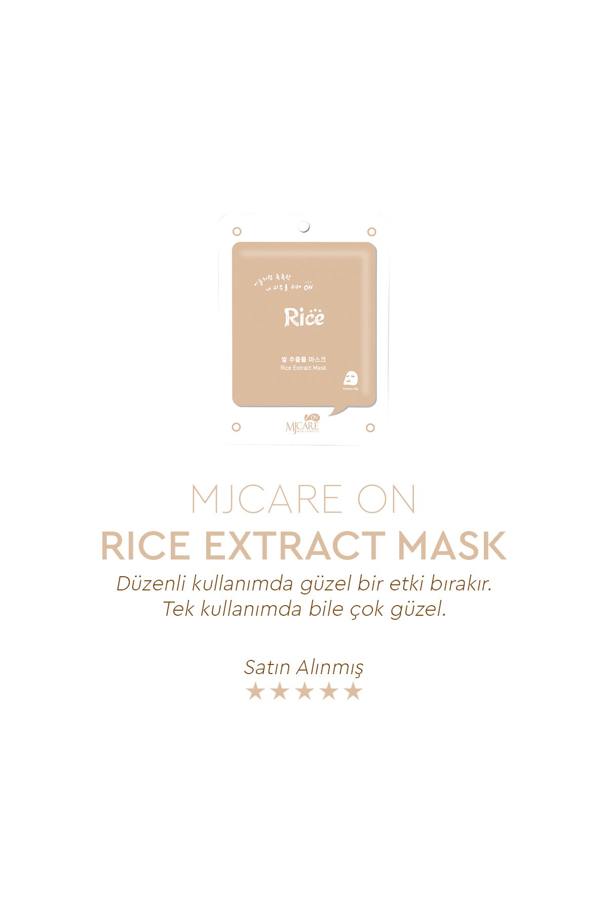 On Rice Extract Mask - Pirinç Özlü Yüz Maskesi 10'lu