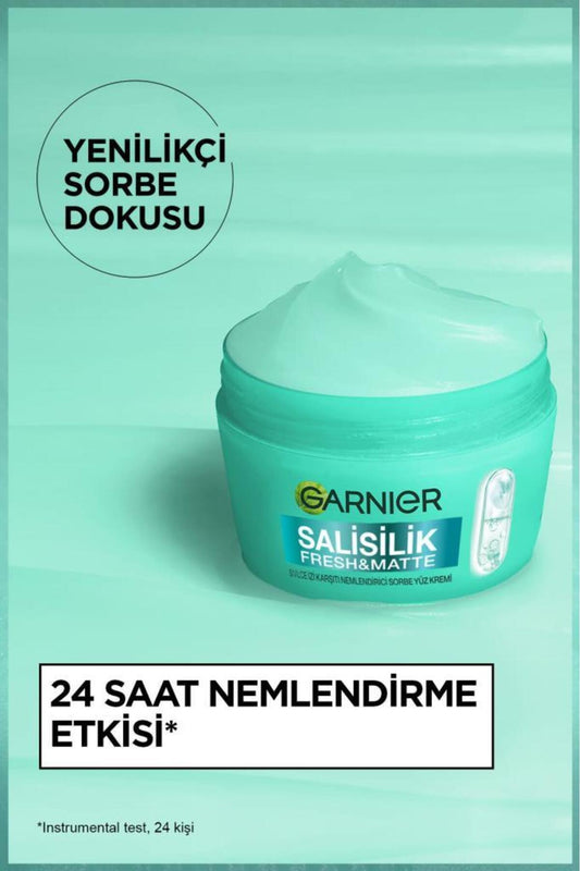 Garnier Salisilik Fresh & Matte SİVİLCE İzi Karşıtı Nemlendirici Sorbe Yüz Kremi 85 ML, Vegan 2