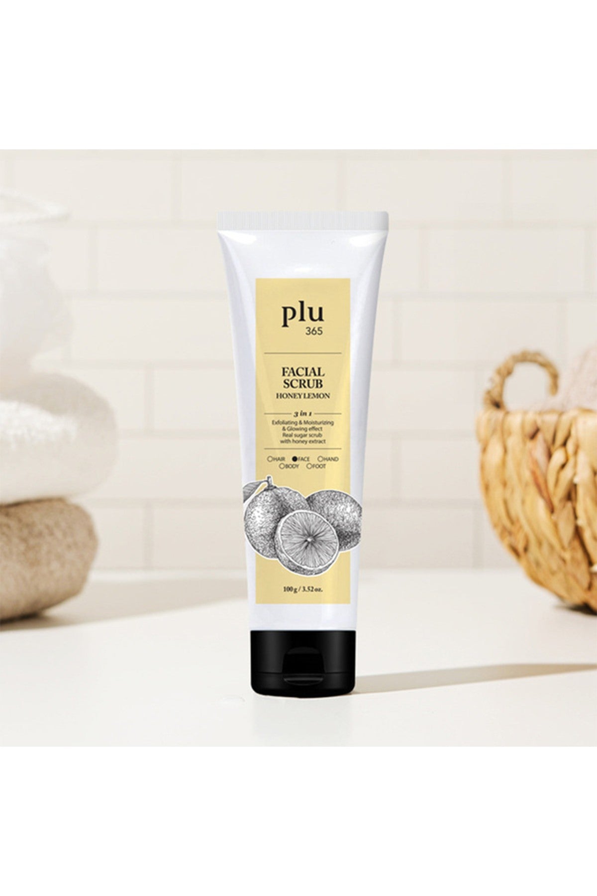 Plu365 Facial Scrub Honey Lemon 100gr - Ballı ve Limonlu Yüz Peelingi