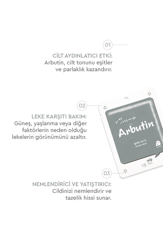 MJCare On Arbutin özlü yüz maskesi – detay 1