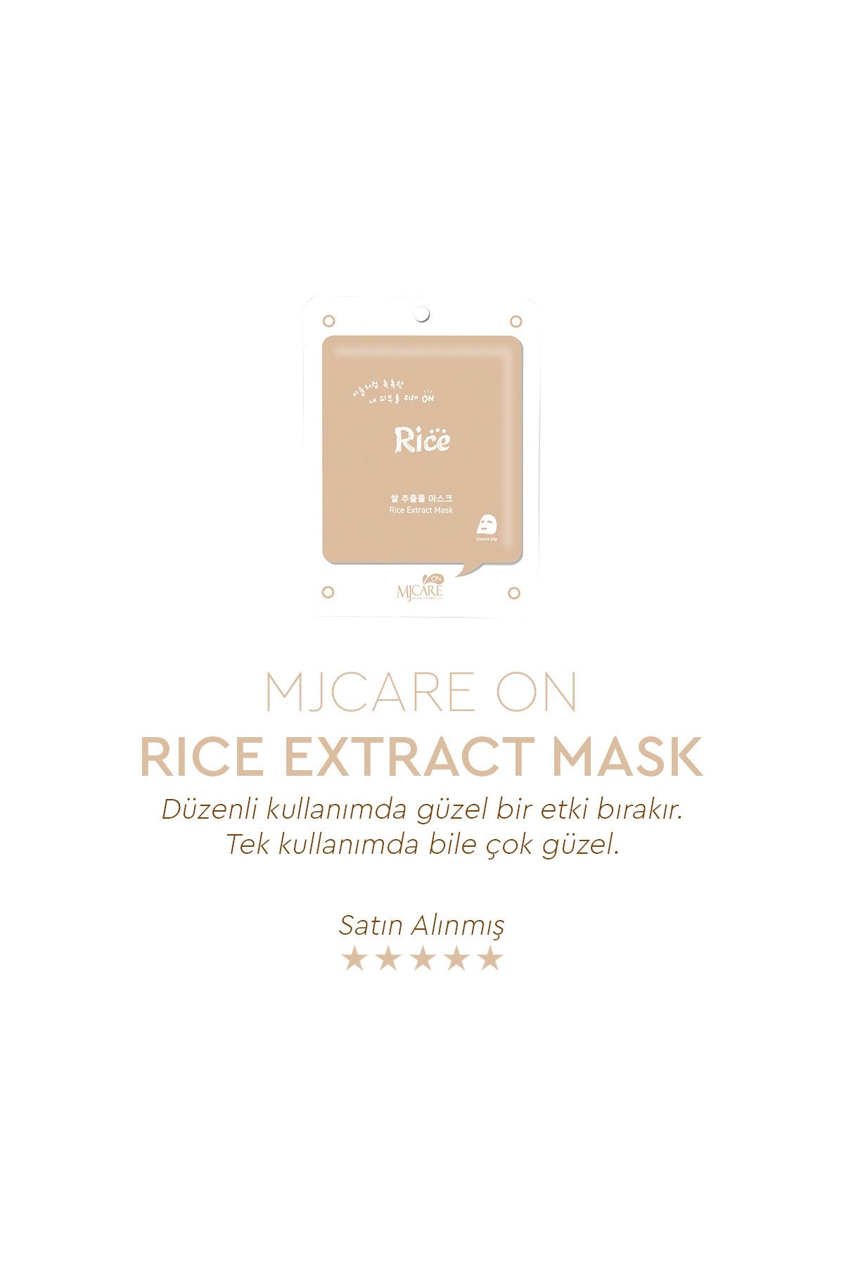 On Rice Extract Mask - Pirinç Özlü Yüz Maskesi 5'li
