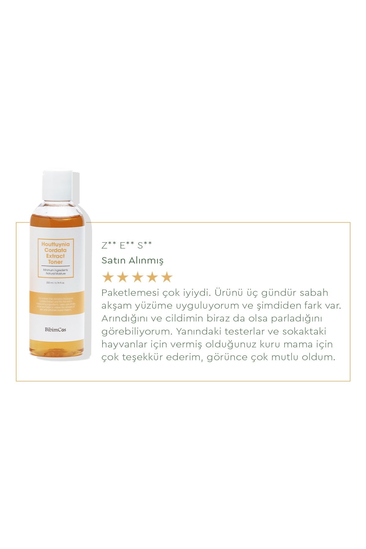 Houttuynia Cordata Extract Toner 200 ml – Arındırıcı Tonik