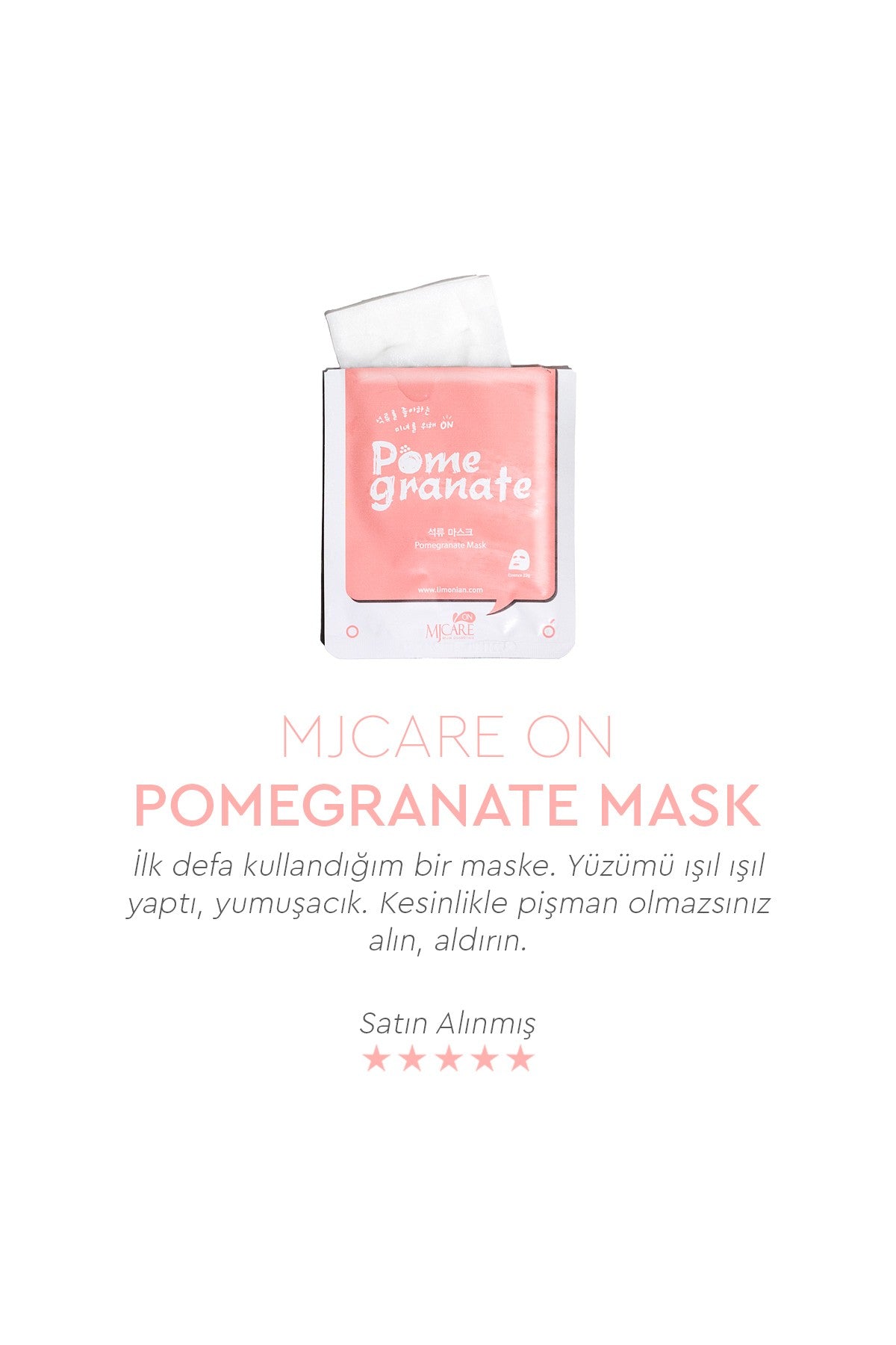 On Pomegranate Mask - Nar Özlü Yüz Maskesi 10'lu
