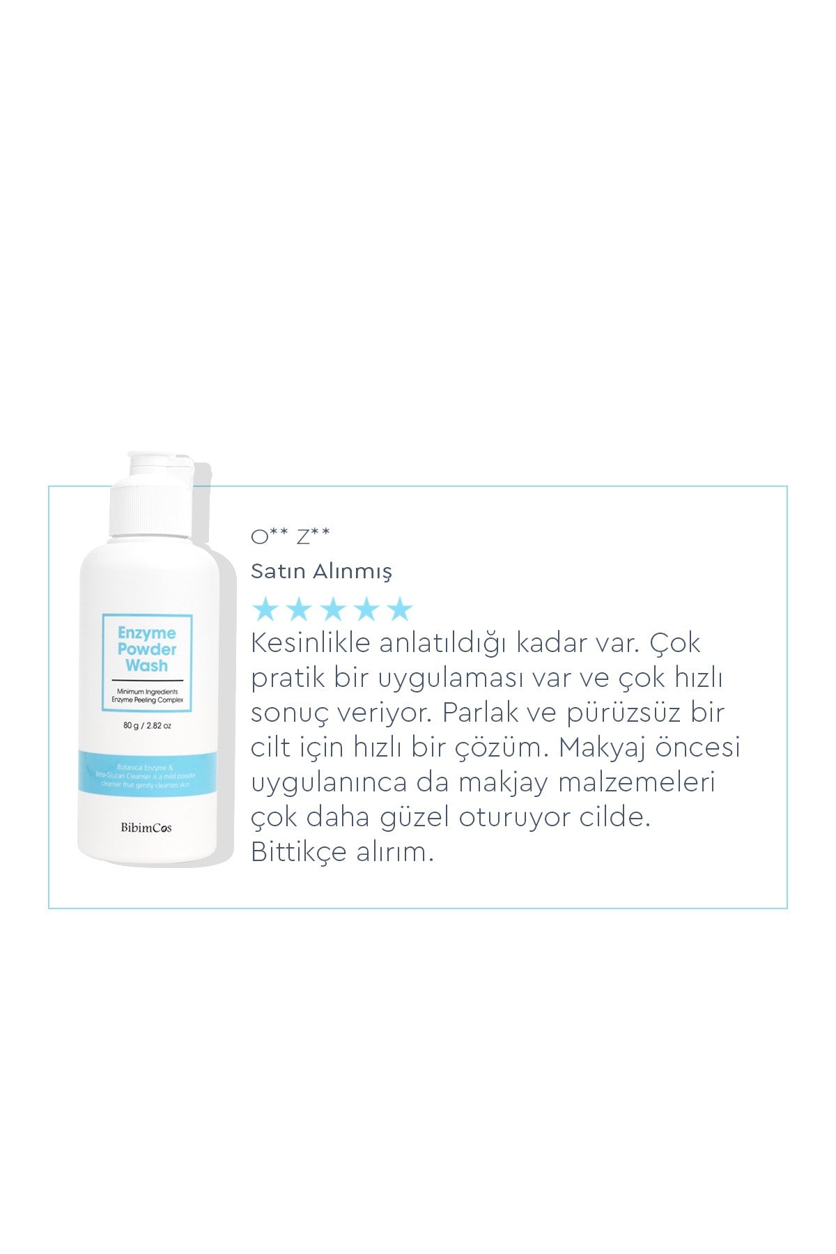 Enzyme Powder Wash 80gr - Arındırıcı Toz Temizleyici
