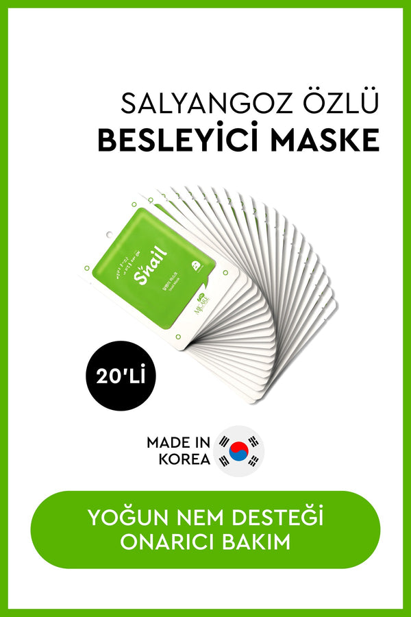 On Snail Mask - Salyangoz Özlü Yüz Maskesi 20'li
