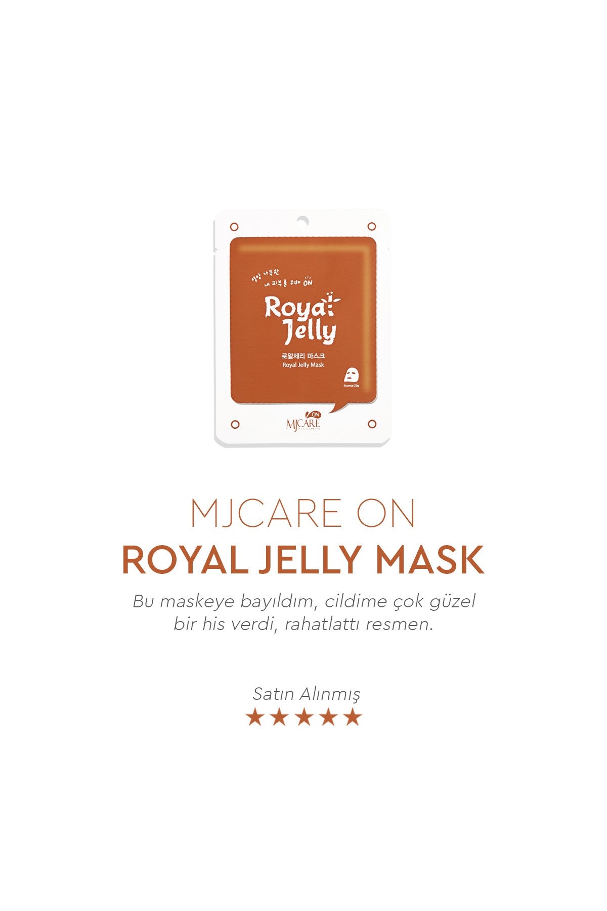 On Royal Jelly Mask - Arı Sütü Özlü Maske 20'li