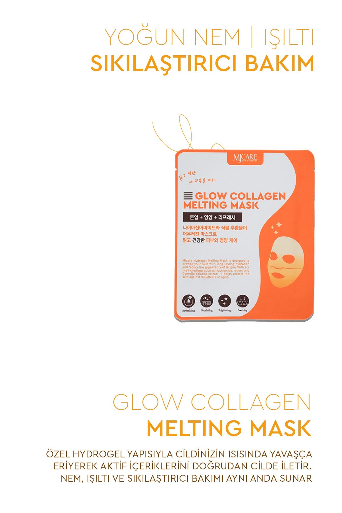 Glow Collagen Melting Mask - Hydrojel Şeffaflaşan Eriyen Maske 2'li