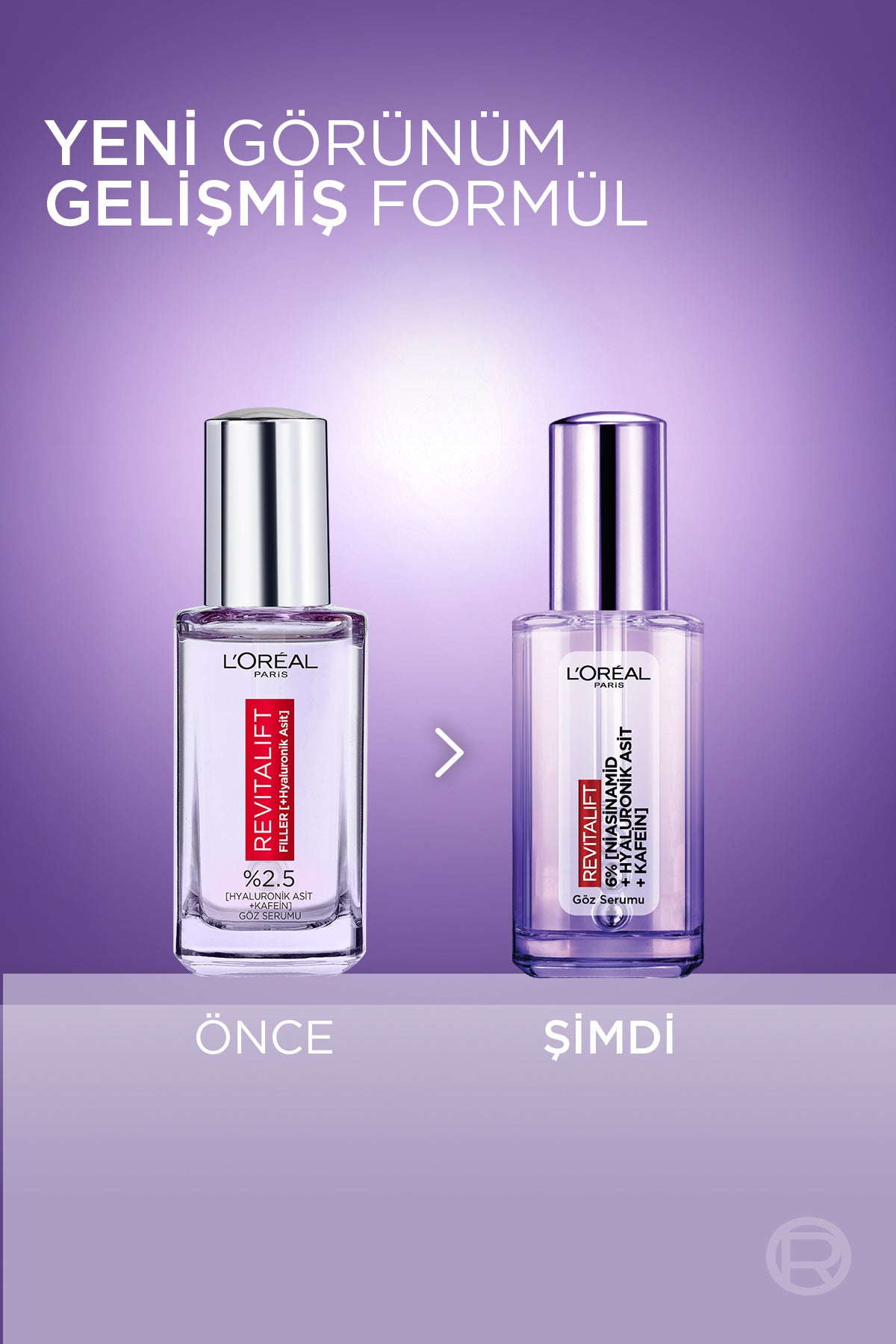 L'Oréal Paris Revitalift Filler [Hyaluronik Asit+Niasinamid+Saf Kafein] Aydınlatıcı, Kırışıklık Karşıtı Göz Serumu 6