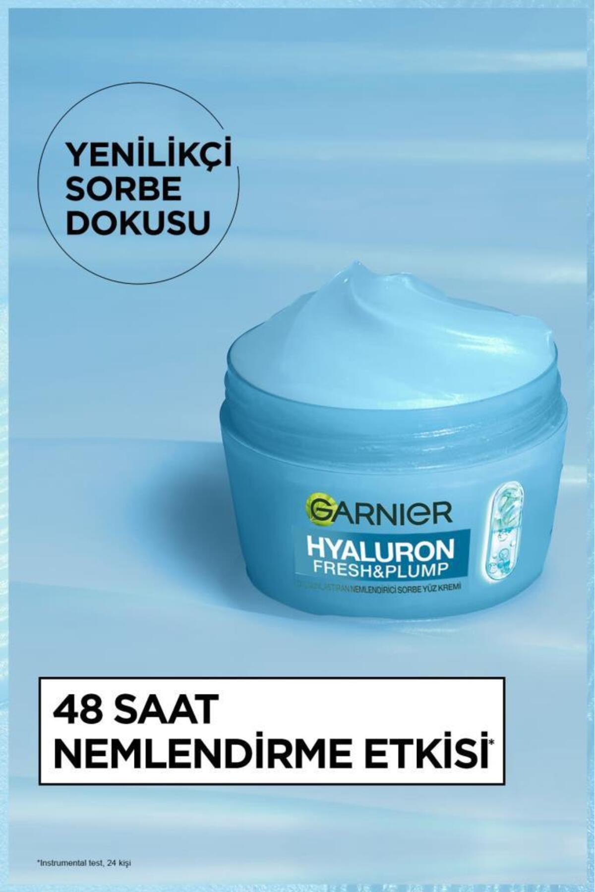 Garnier Hyaluron Fresh & Plump Dolgunlaştıran Nemlendirici Sorbe Yüz Kremi 85 ML, Vegan & Cruelty Free 2