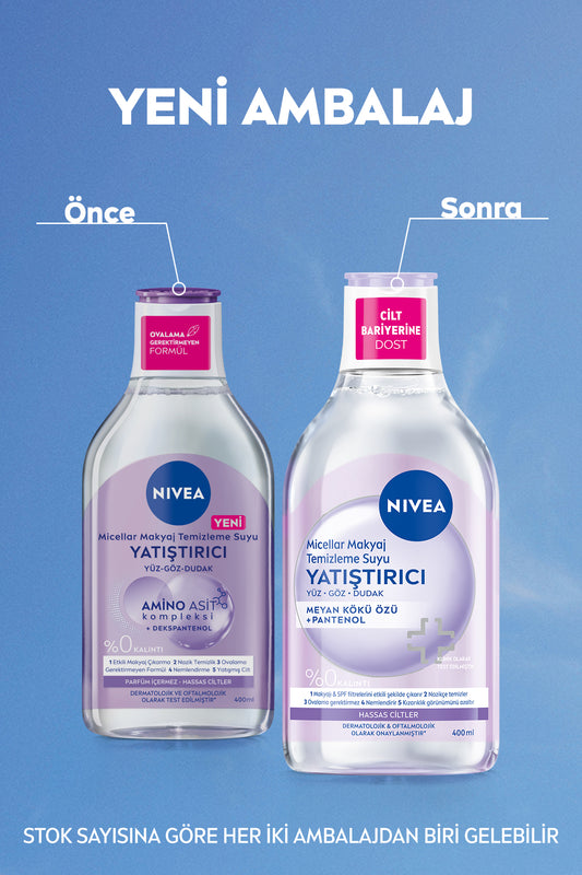 Yatıştırıcı Micellar Makyaj Temizleme Suyu 400ml, Yüz Göz ve Dudak, Kızarıklık Karşıtı, Hassas Cilt 2