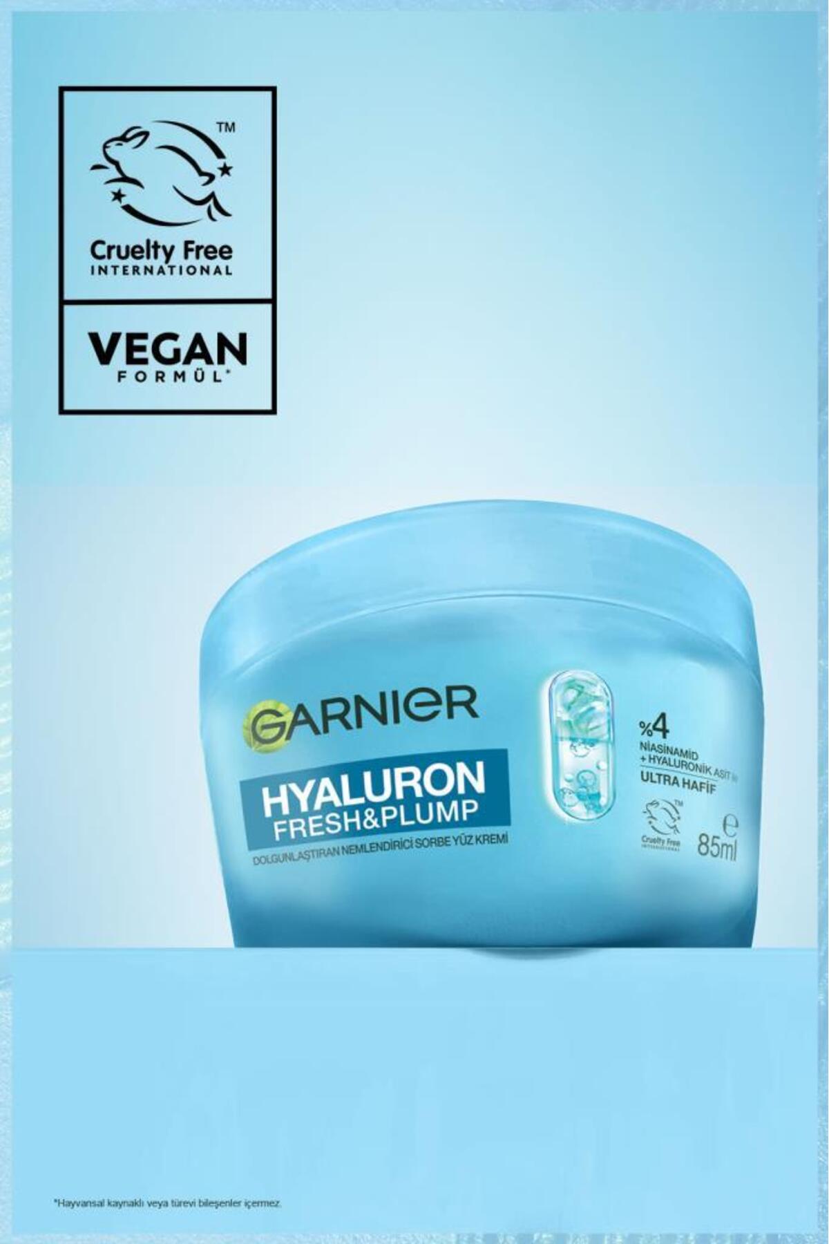 Garnier Hyaluron Fresh & Plump Dolgunlaştıran Nemlendirici Sorbe Yüz Kremi 85 ML, Vegan & Cruelty Free 8