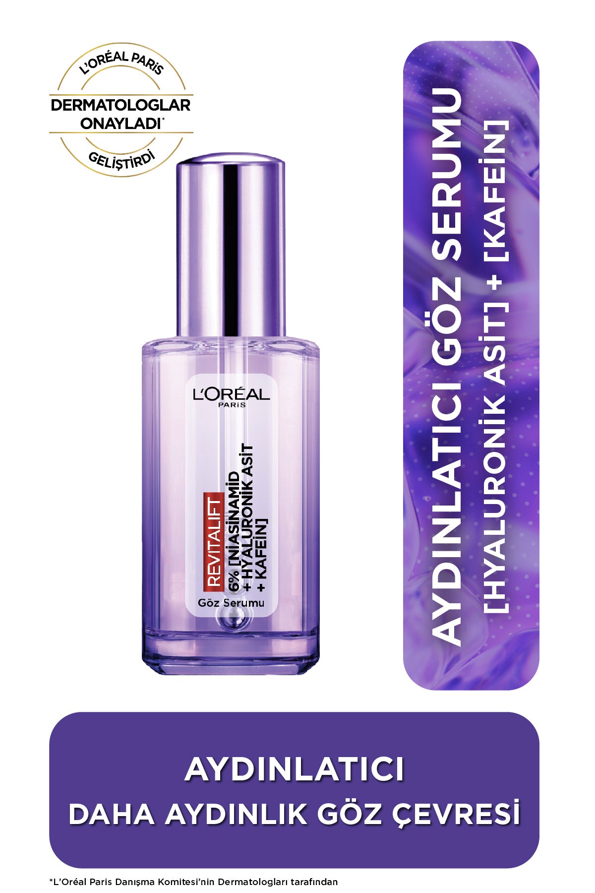 L'Oréal Paris Revitalift Filler [Hyaluronik Asit+Niasinamid+Saf Kafein] Aydınlatıcı, Kırışıklık Karşıtı Göz Serumu