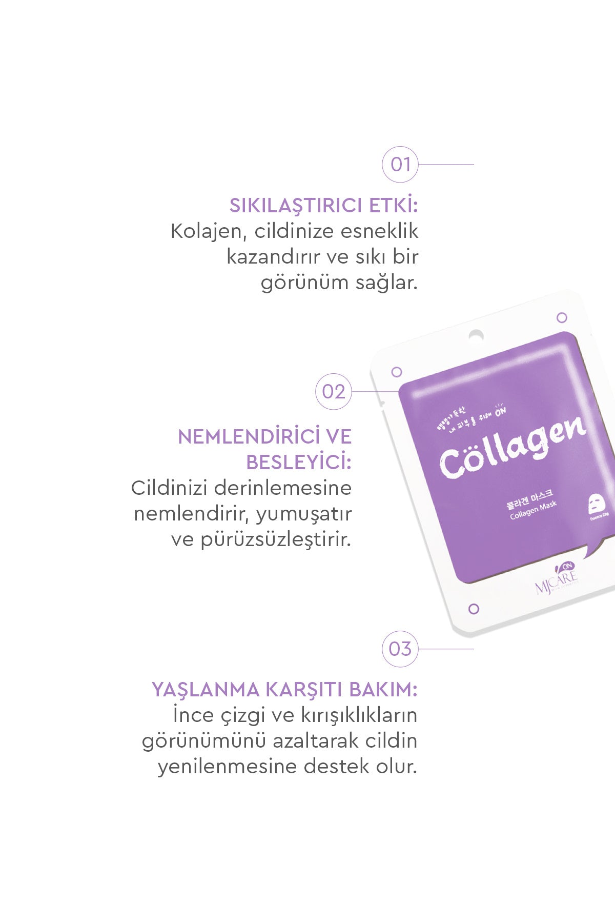 On Collagen Mask Kolajen Özlü Yüz Maskesi 10'lu