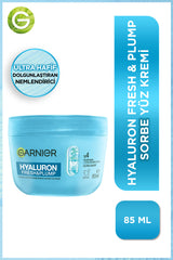 Garnier Hyaluron Fresh & Plump Dolgunlaştıran Nemlendirici Sorbe Yüz Kremi 85 ML, Vegan & Cruelty Free