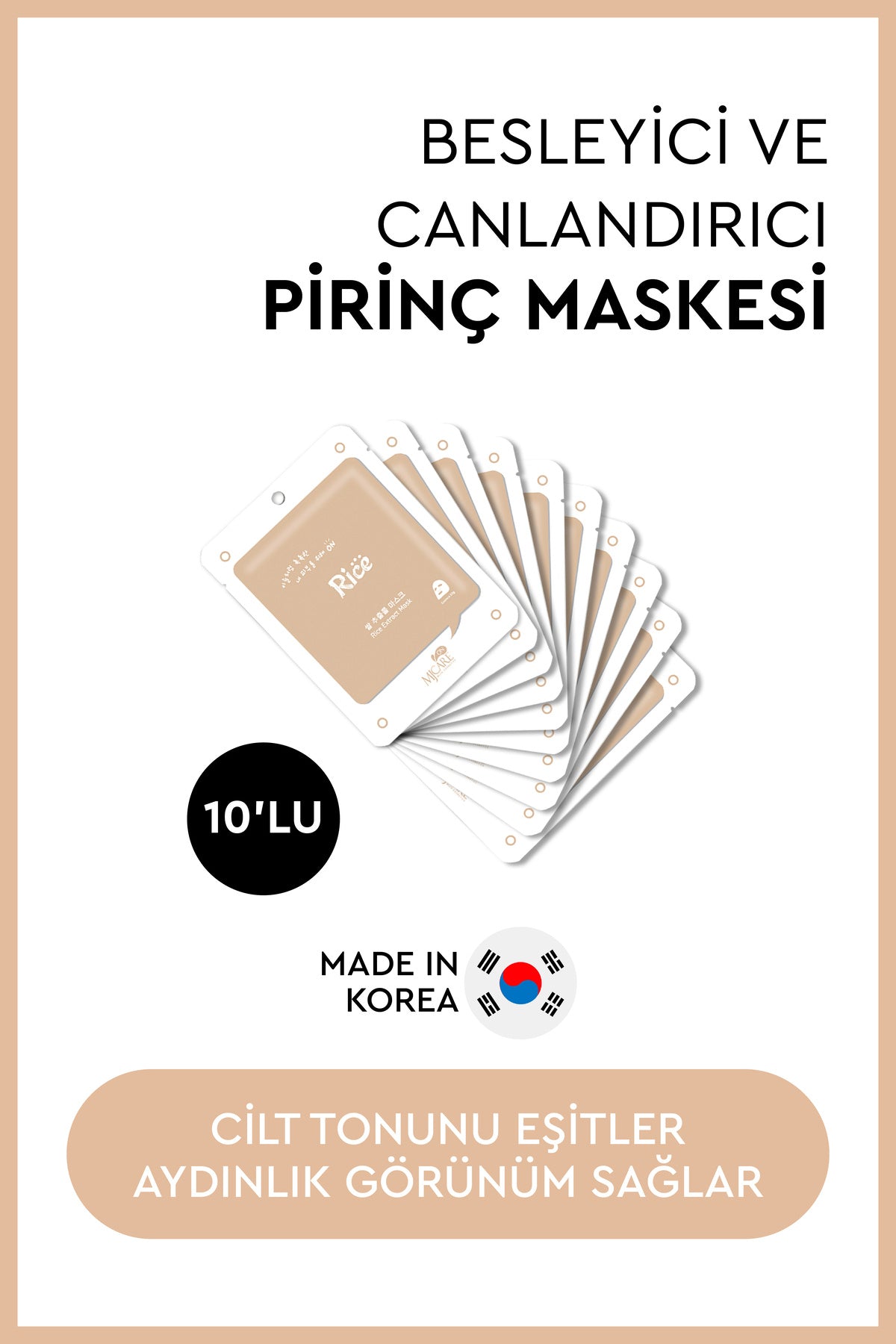 On Rice Extract Mask - Pirinç Özlü Yüz Maskesi 10'lu