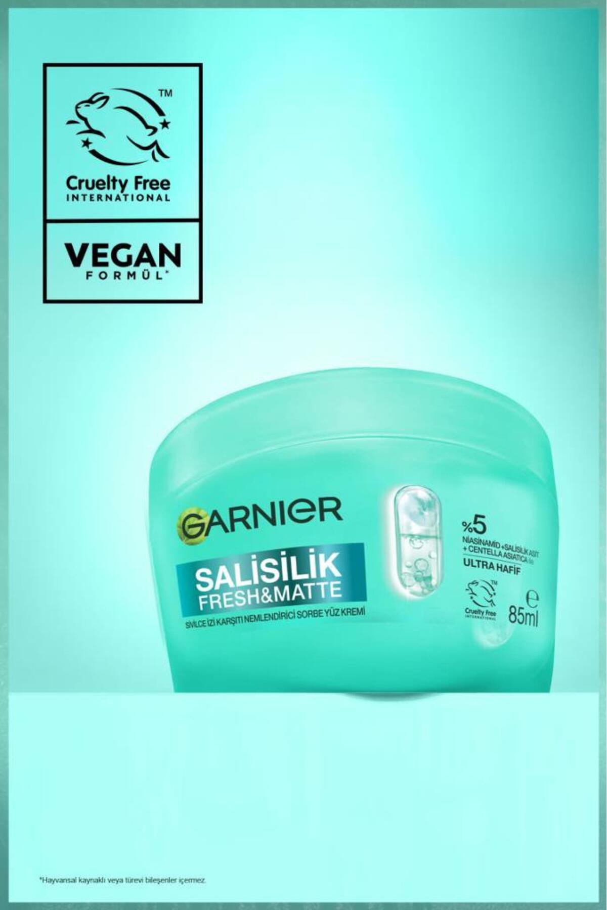 Garnier Salisilik Fresh & Matte SİVİLCE İzi Karşıtı Nemlendirici Sorbe Yüz Kremi 85 ML, Vegan 8