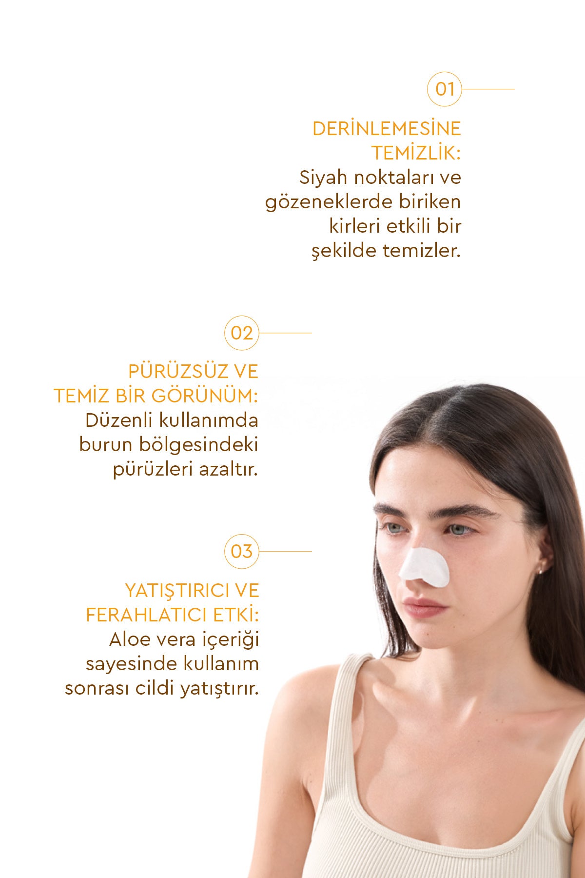 Nose Patch - Siyah Nokta ve Gözenek İçin Temizleyici Burun Bandı 20'li