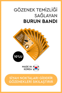 Nose Patch Siyah Nokta Ve Gözenek Için Temizleyici Burun Bandı 10'lu