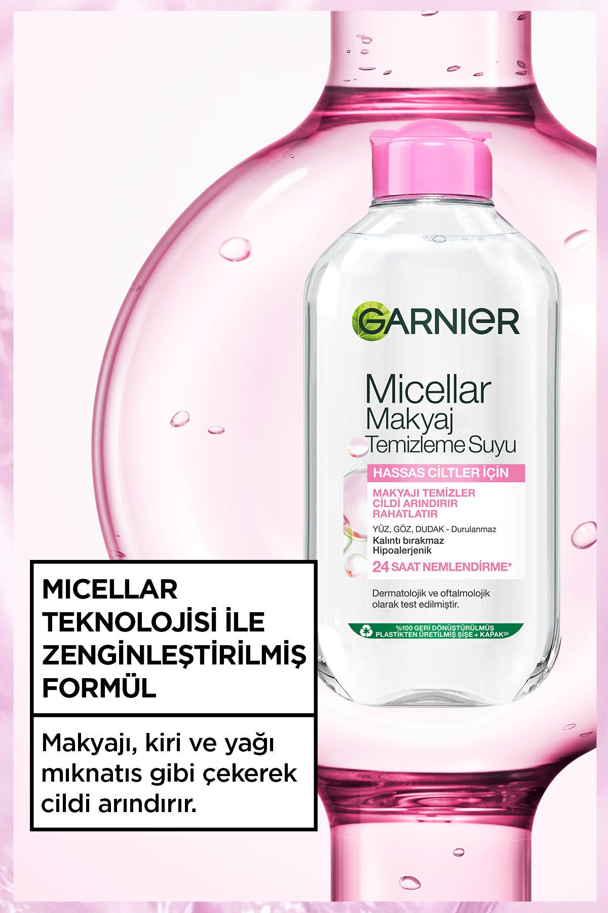 Garnier Micellar Makyaj Temizleme Suyu 400ML, 24 Saat Nemlendirme, Hassas Ciltler için 4