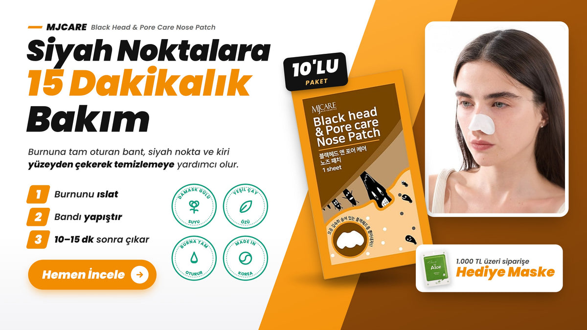 MJCare Burun Bandı 10'lu - Siyah Noktalara 15 Dakikalık Bakım