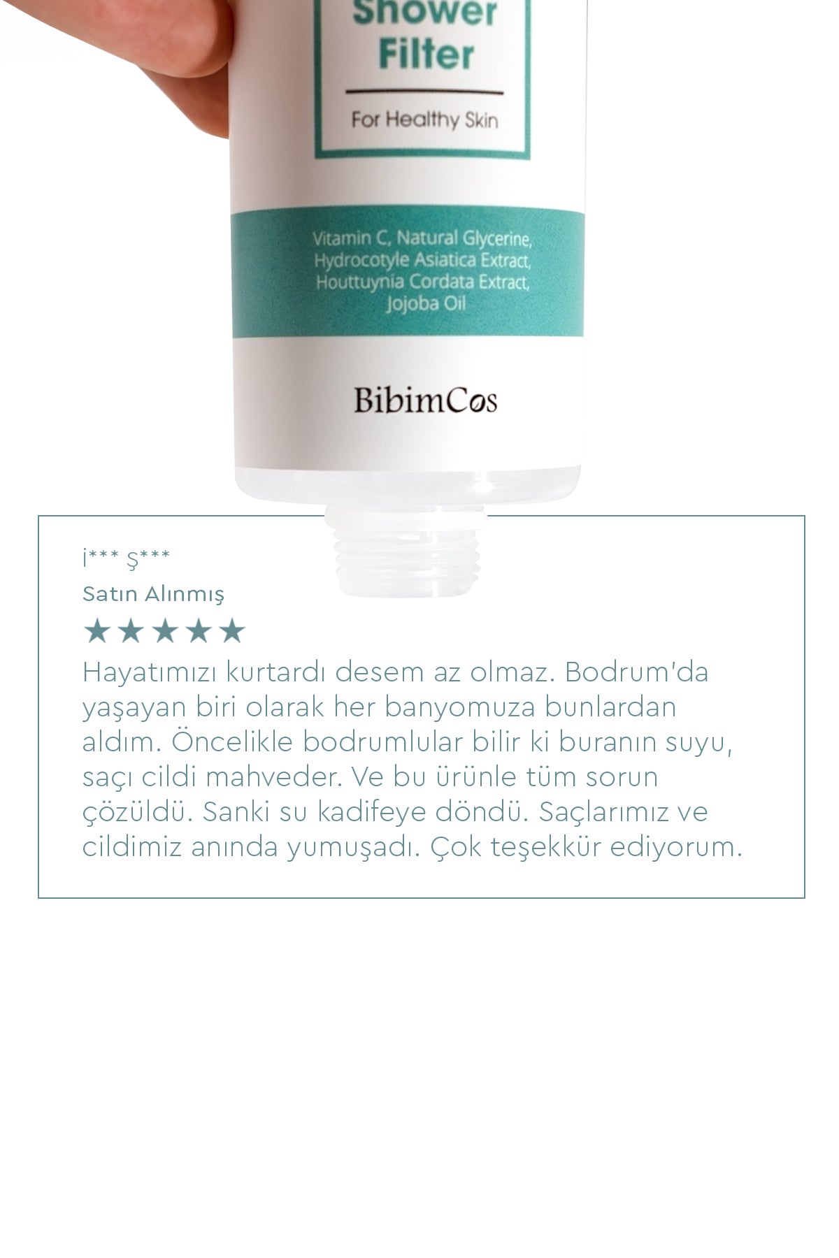 Mini Duş Başlığı + Madeca Duş Filtresi