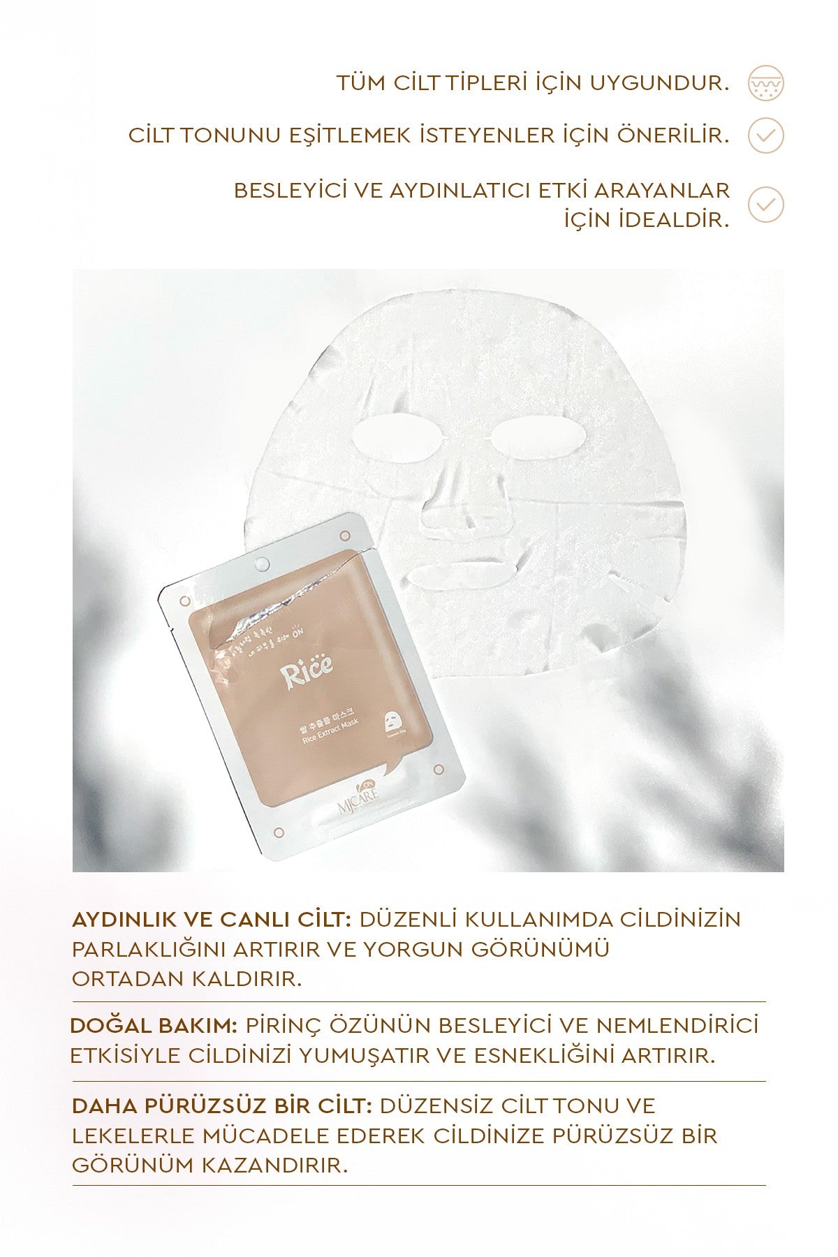On Rice Extract Mask- Pirinç Özlü Yüz Maskesi