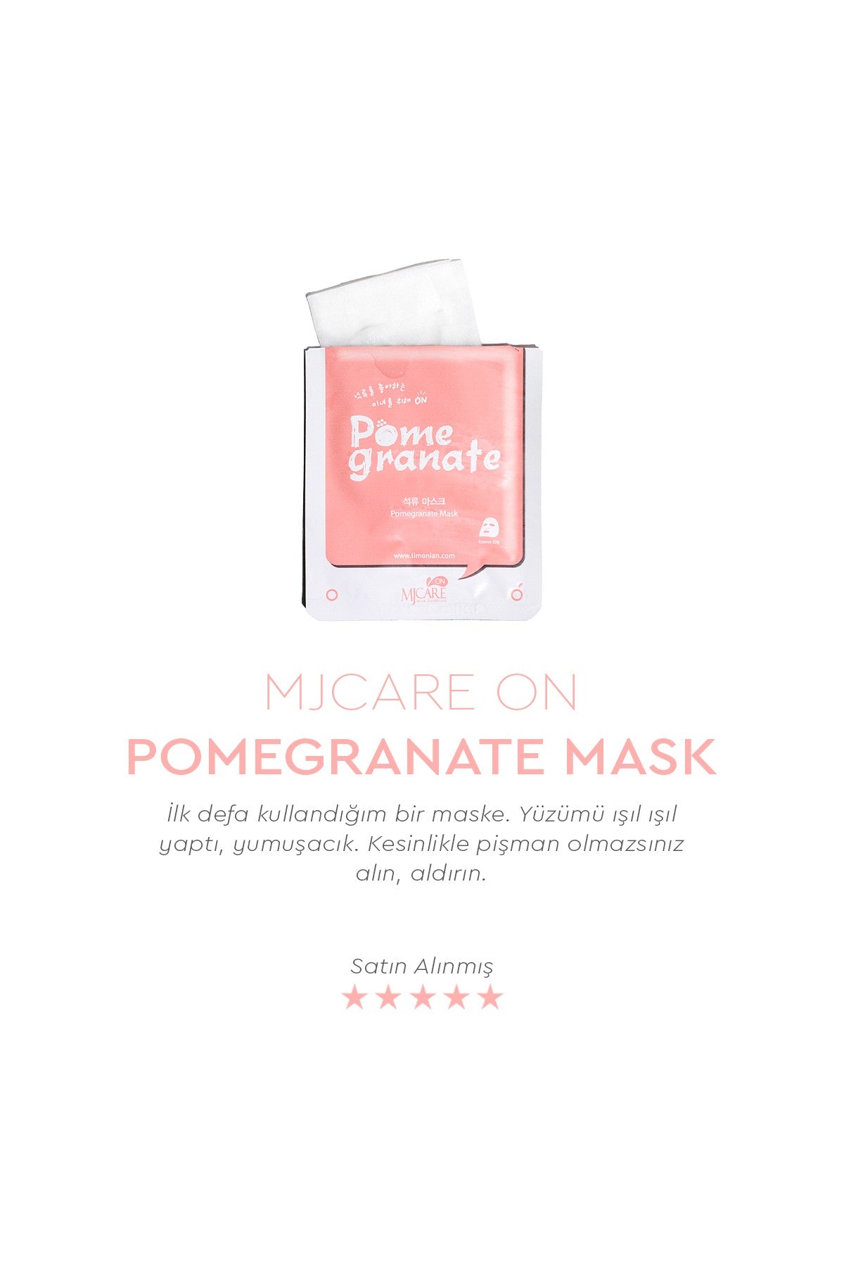 On Pomegranate Mask - Nar Özlü Yüz Maskesi