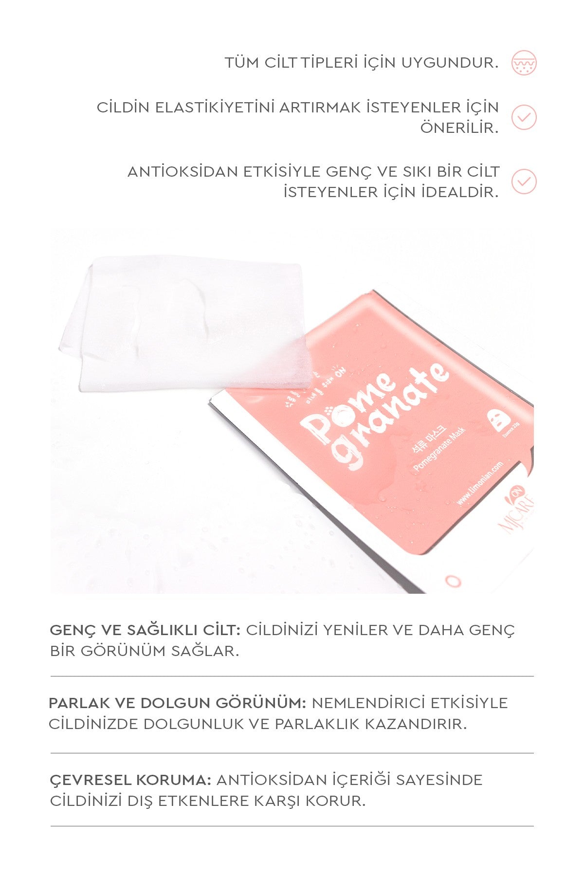 On Pomegranate Mask - Nar Özlü Yüz Maskesi