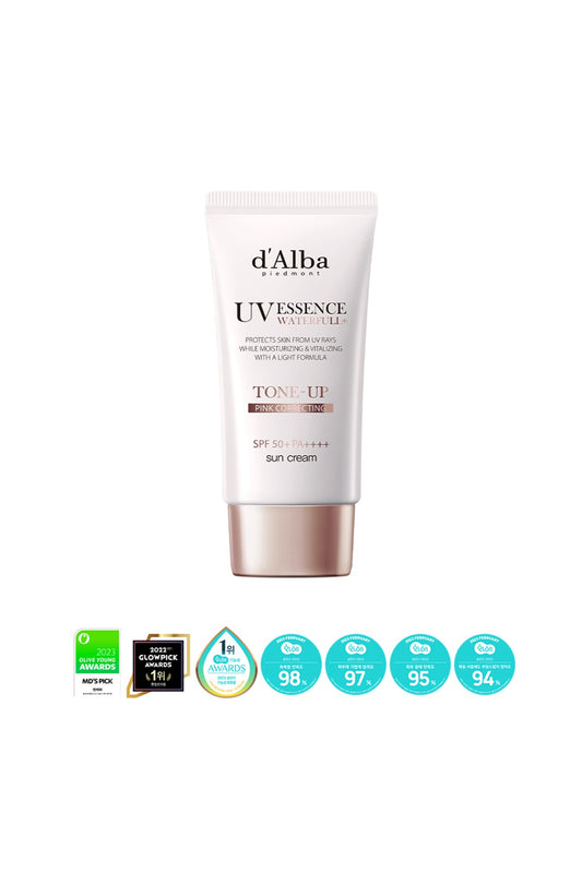 Waterfull Essence Tone Up Pink Sun Cream Spf50 Pa Aydınlatıcı Ve Ton Eşitleyici Güneş Kremi