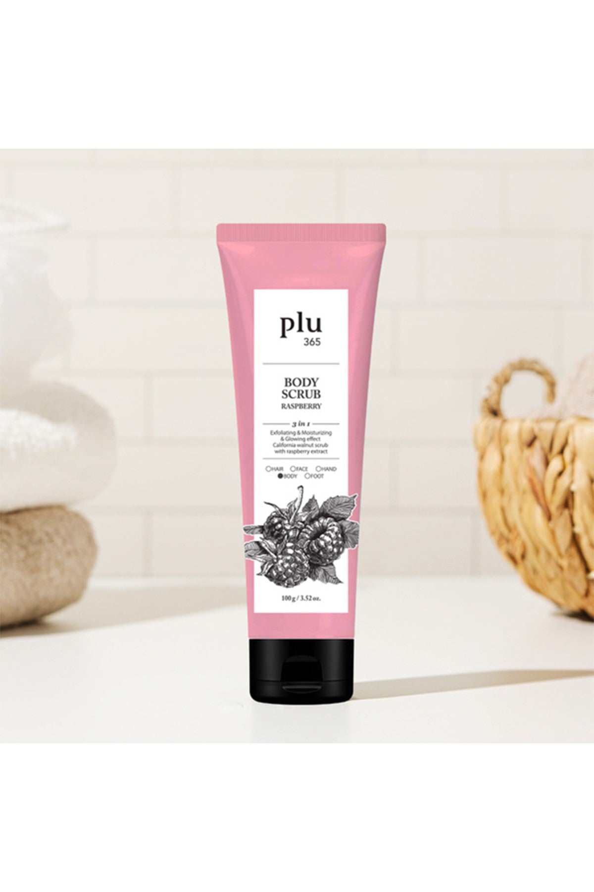 Plu365 Body Scrub Roseberry 100gr - Kırmızı Meyveli Vücut Peelingi