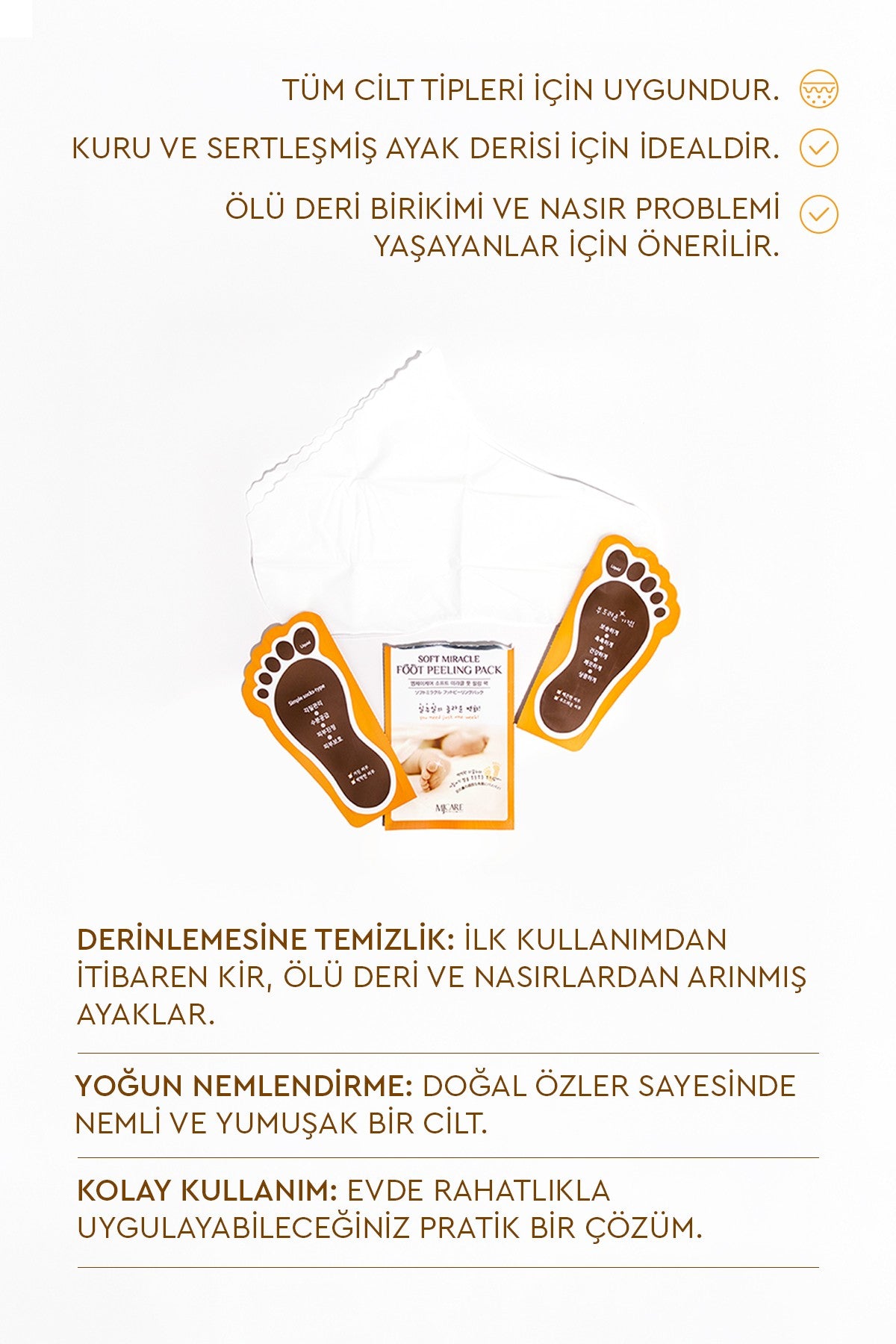 Miracle Foot Peeling Pack - Çorap Tipi Ayak Peeling Maskesi 2'li