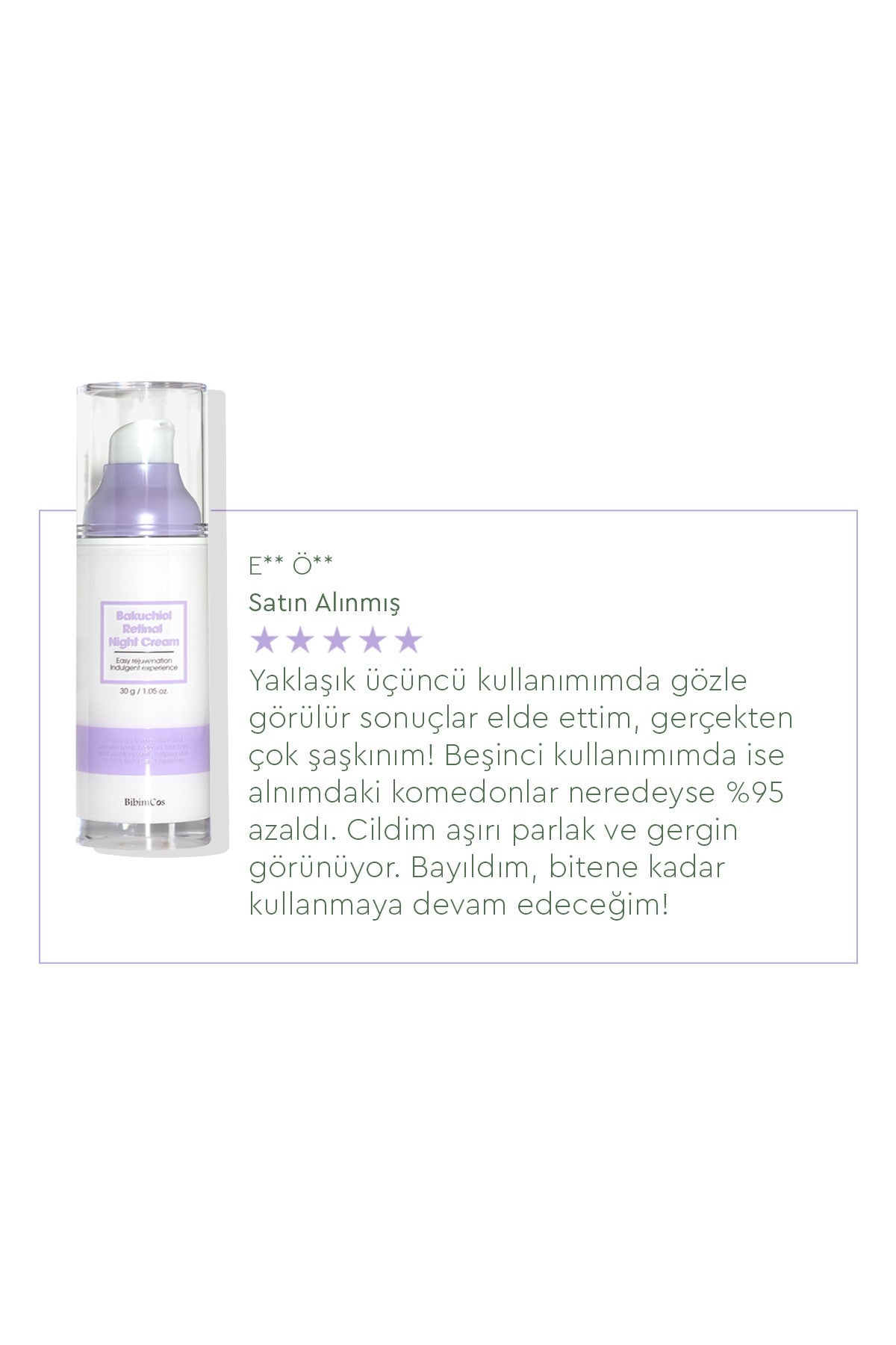 Retinal & Bakuchiol Destekli Yenileyici Gece Kremi 30g