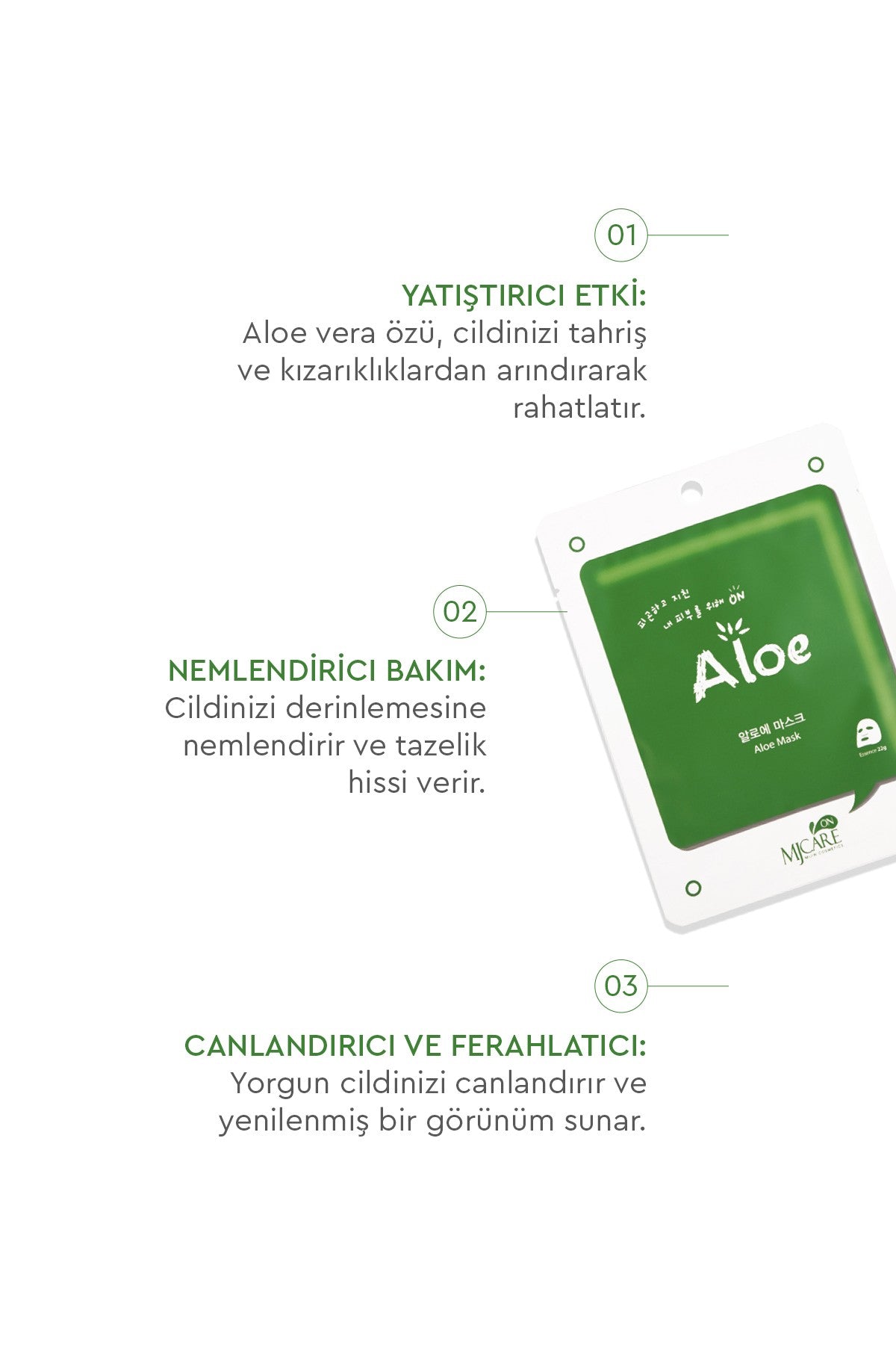 On Aloe Mask - Aloe Vera Özlü Yüz Maskesi 10'lu