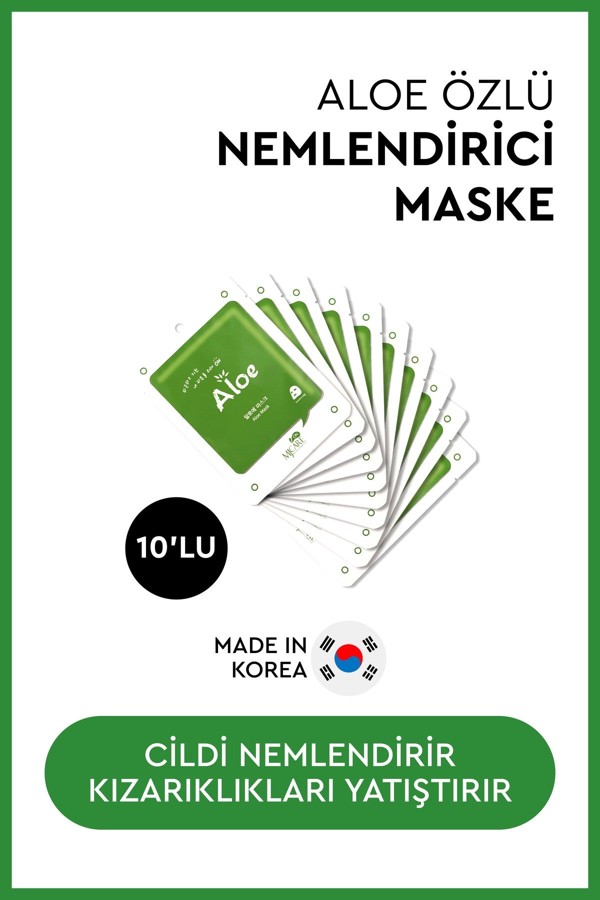 On Aloe Mask - Aloe Vera Özlü Yüz Maskesi 10'lu