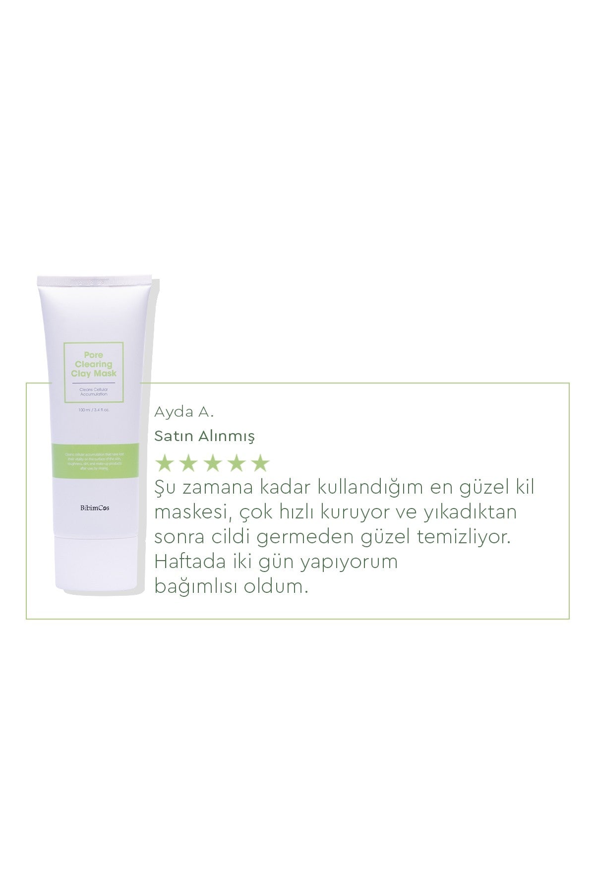 Pore Clearing Clay Mask 100 ml – Gözenek Temizliğine Özel Kil Maskesi