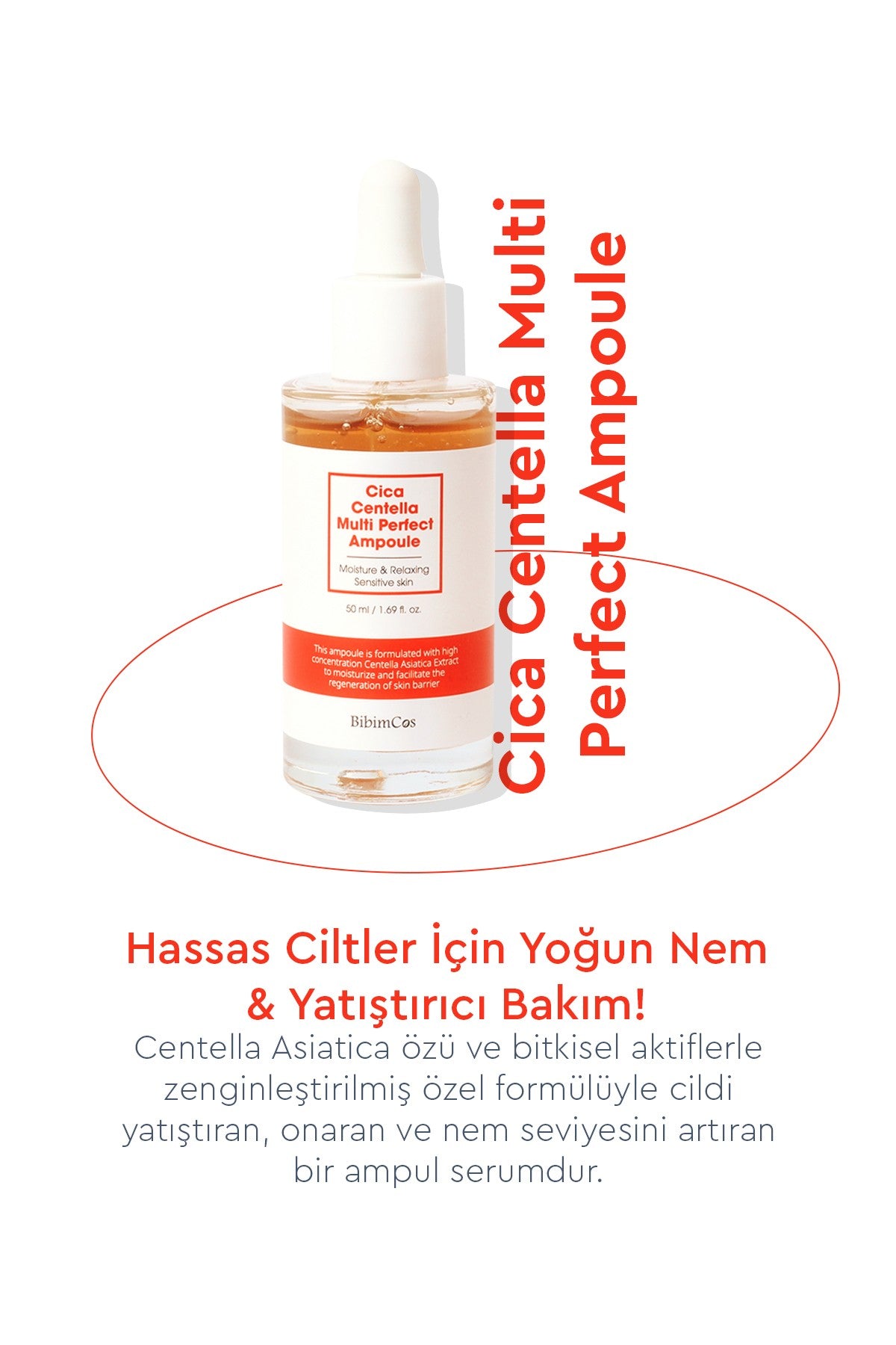 Cica Centella Multi Perfect Ampoule 50ml - Cilt Yatıştırıcı ve Nemlendirici Serum