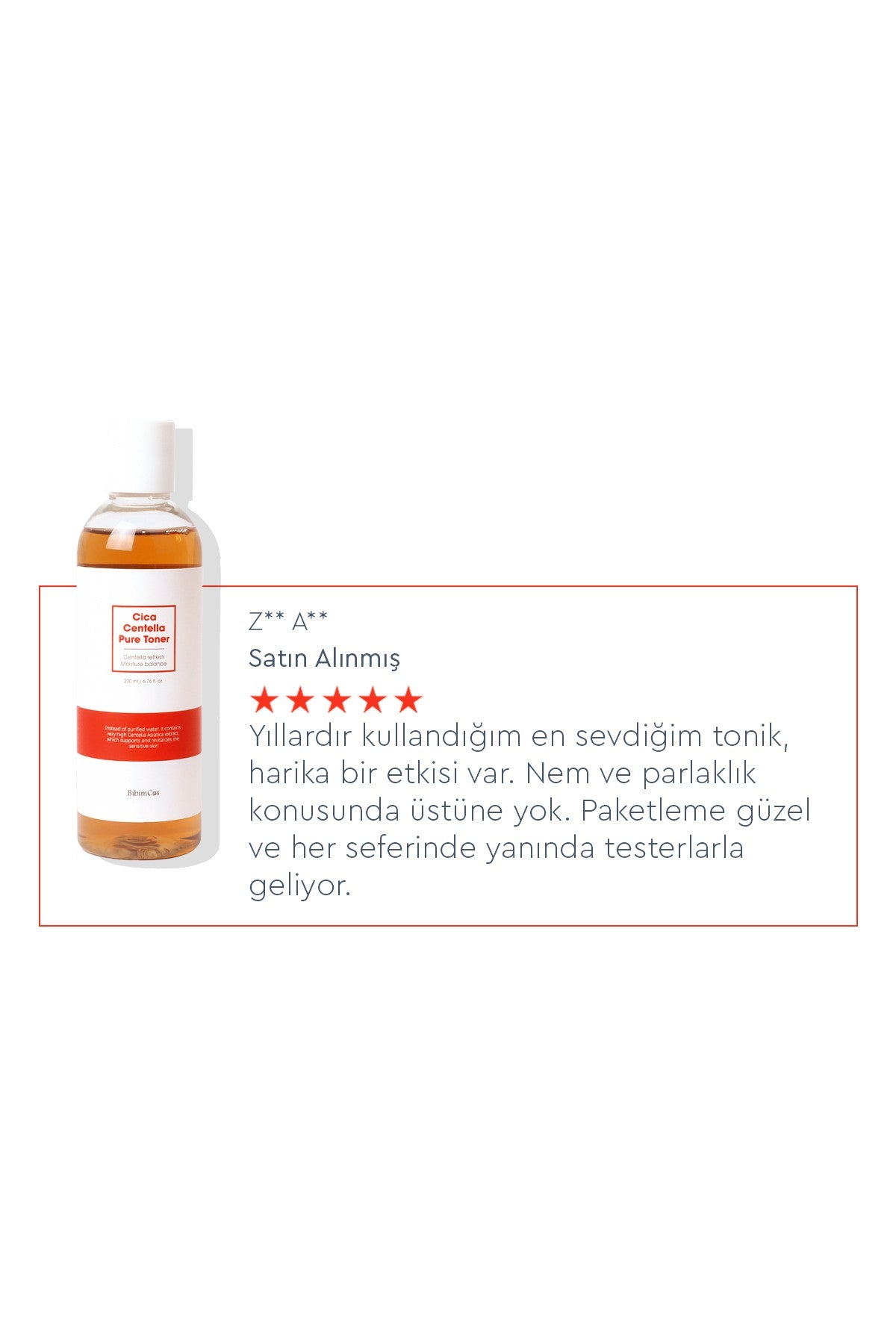 Cica Centella Pure Toner 200ml - Cilt Yatıştırıcı Tonik