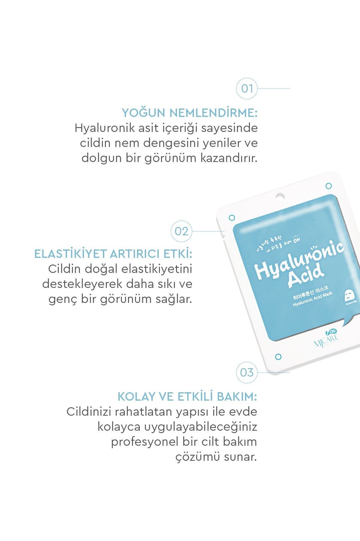 On Hyaluronic Acid Mask - Hyalüronik Asit Özlü Yüz Maskesi 10'lu