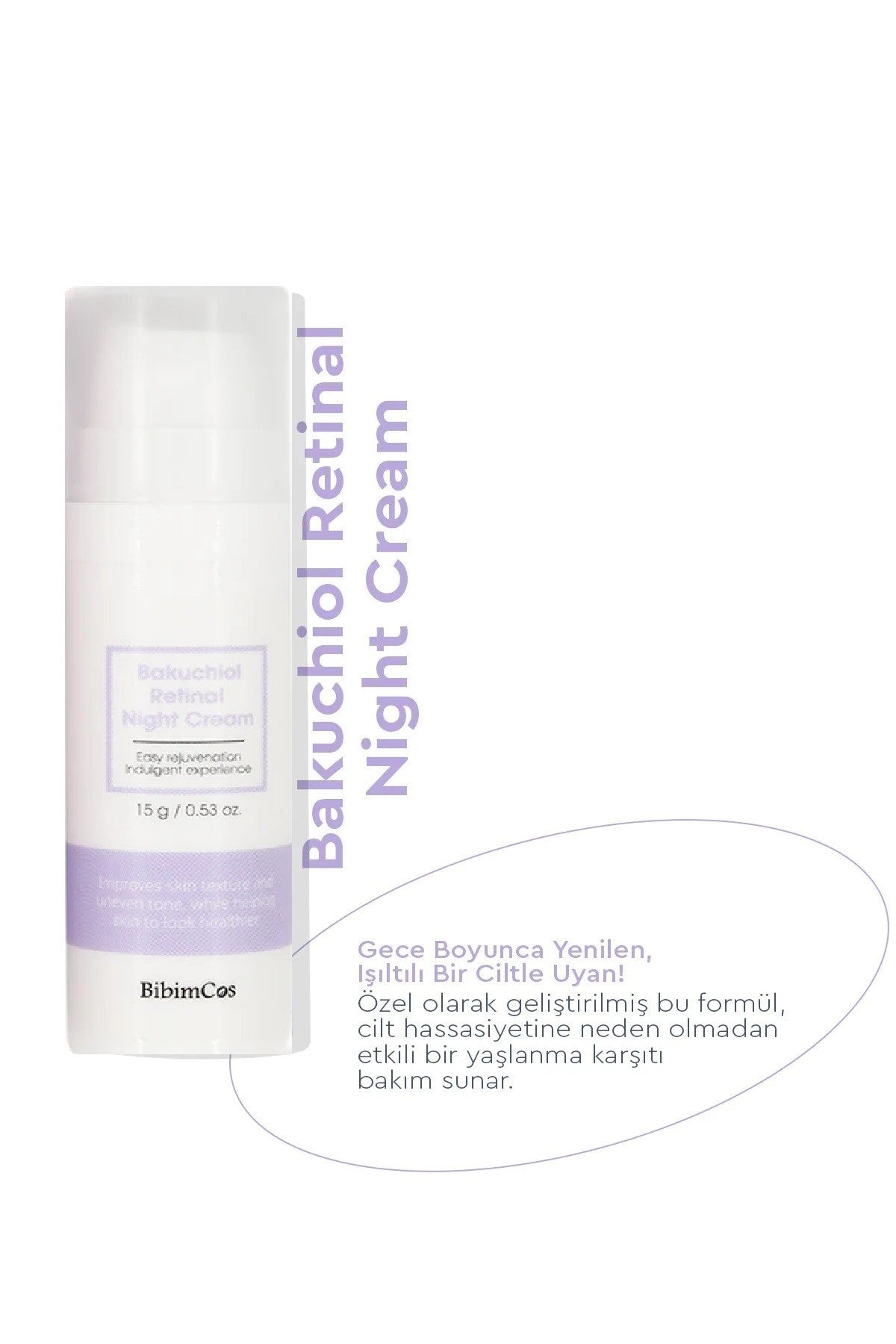 Retinal Ve Bakuchiol Destekli Yenileyici Gece Kremi 15g
