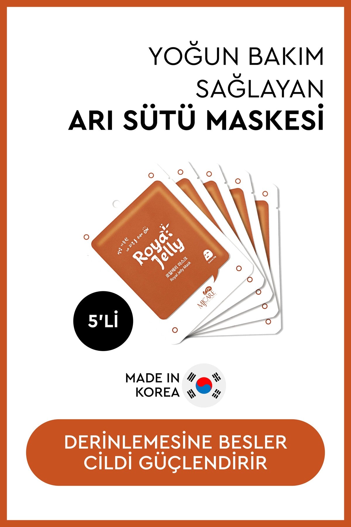 On Royal Jelly Mask Arı Sütü Içeren Maske 5'li