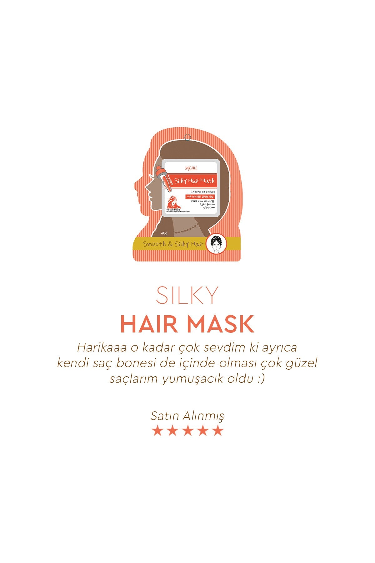 Premium Silky Hair Mask - Pürüzsüzleştirici Saç Maskesi 5'li