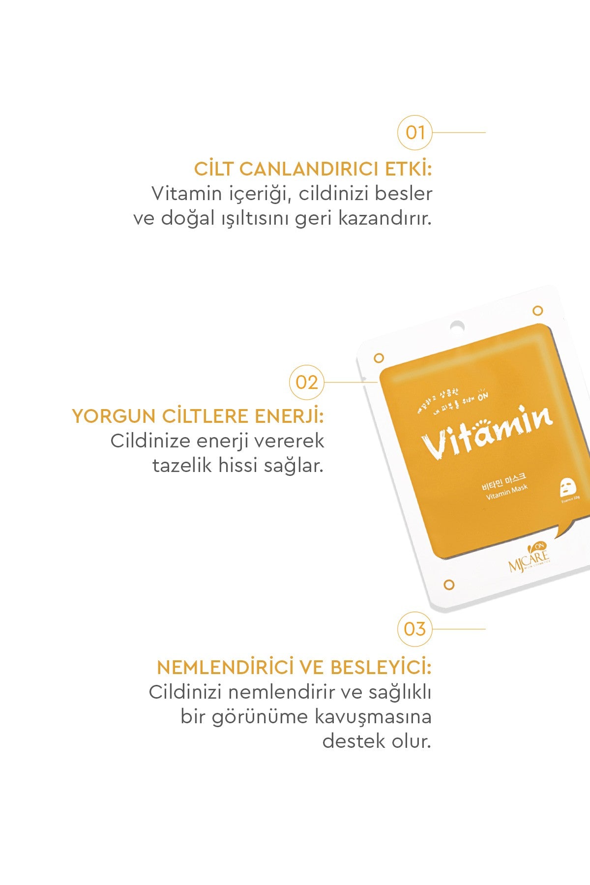 On Vitamin Mask -vitaminli Yüz Maskesi 10'lu