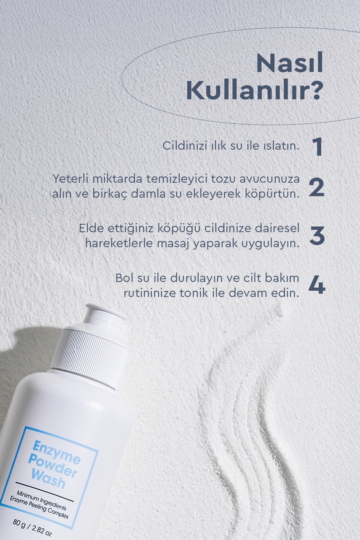 Enzyme Powder Wash 80gr - Arındırıcı Toz Temizleyici