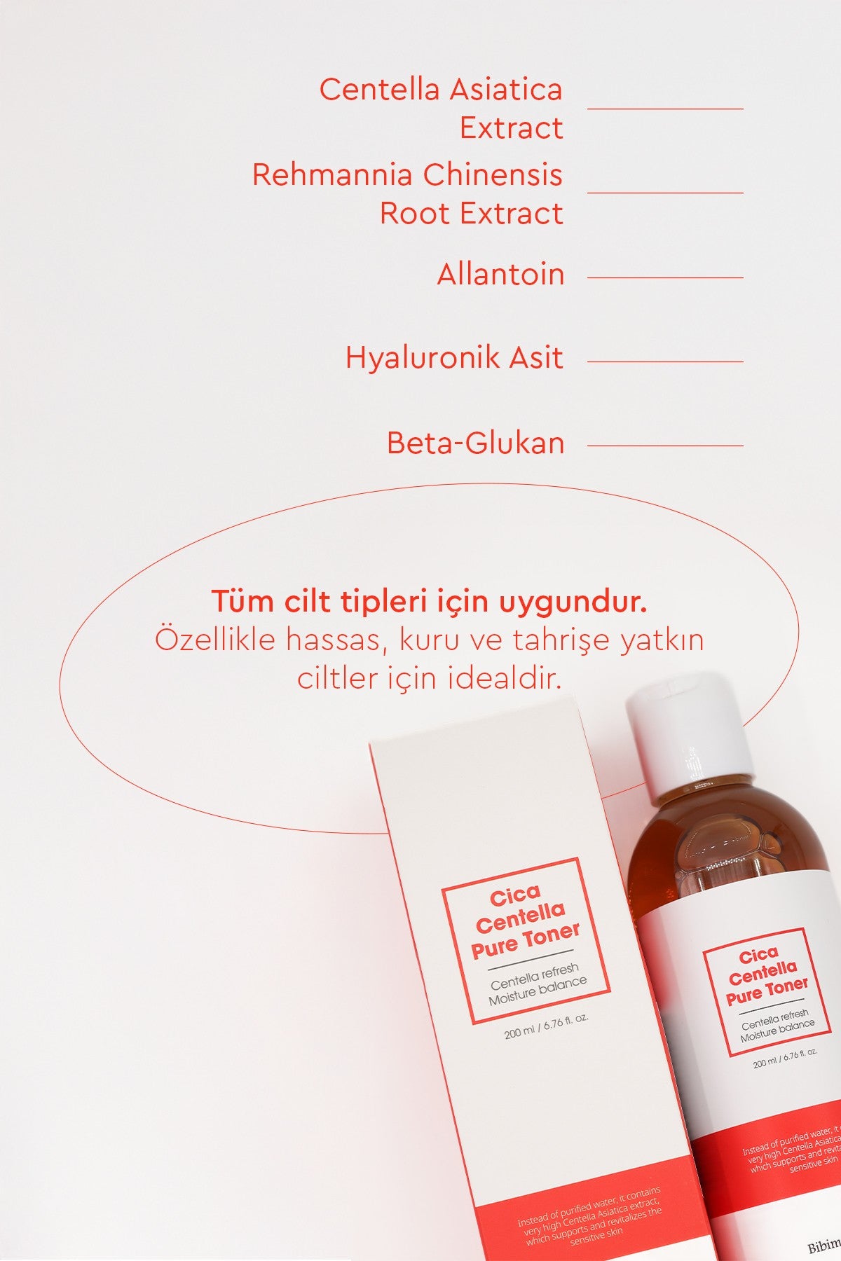 Cica Centella Pure Toner 200ml - Cilt Yatıştırıcı Tonik