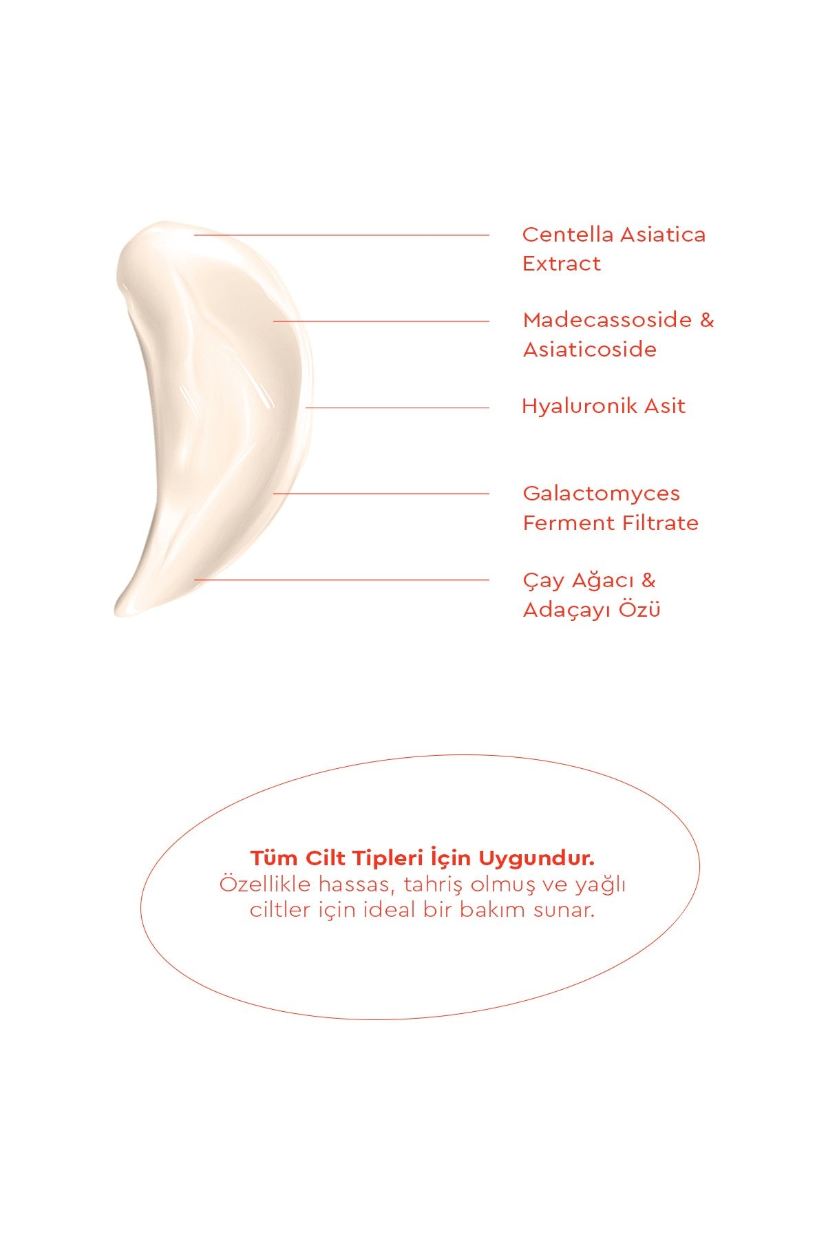Centella Asiatica Extract Gel Cream 100ml - Cilt Yatıştırıcı ve Nemlendirici Jel Krem