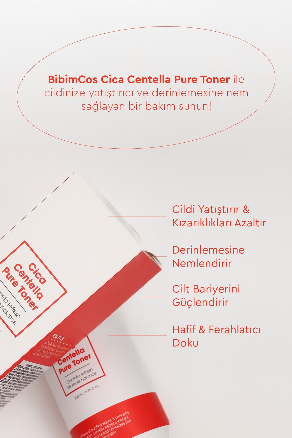 Cica Centella Pure Toner 200ml - Cilt Yatıştırıcı Tonik
